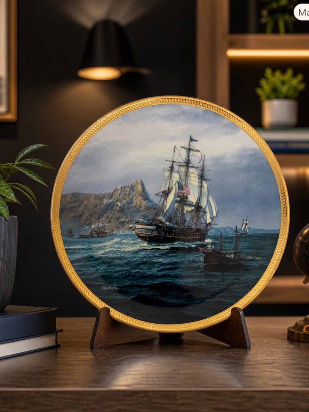 U.S.S. Constitution by Tom Freeman Collector's Plate 1270A with COA
